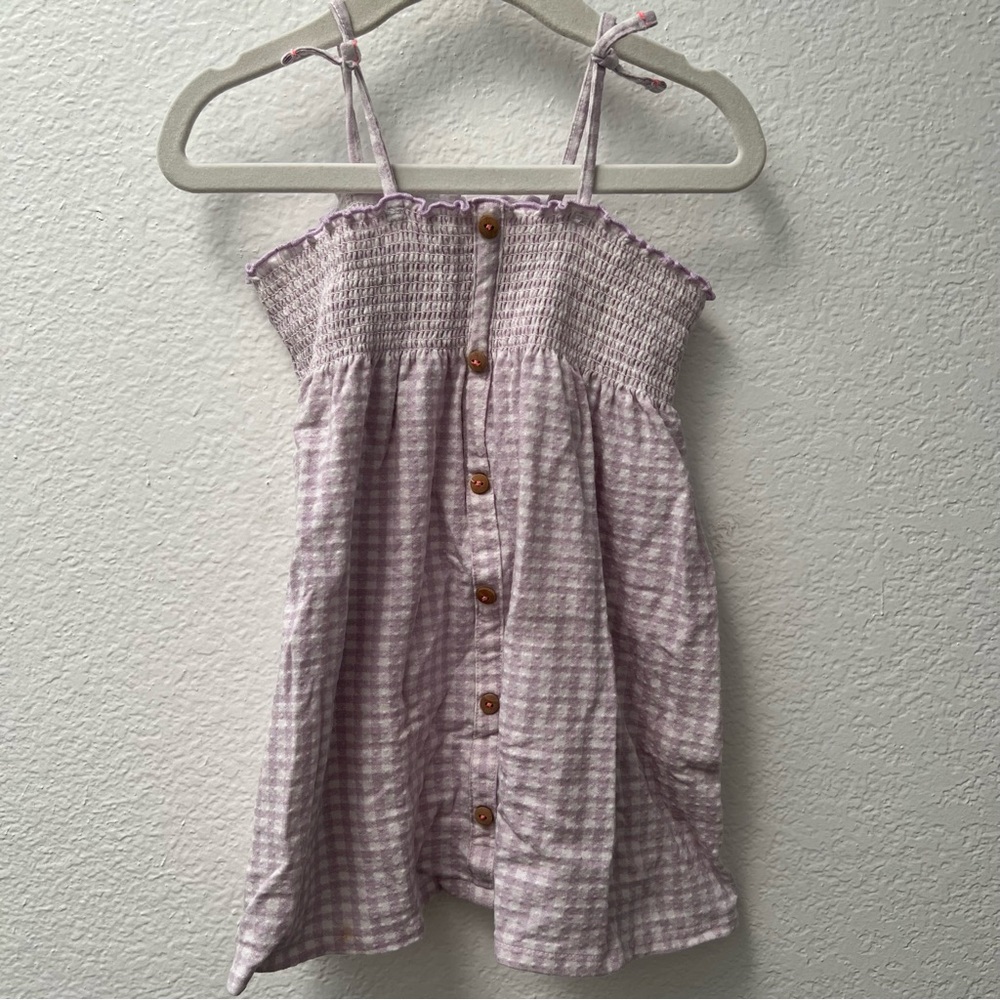Zara Purple Gingham Checkered Dress 18-24mo